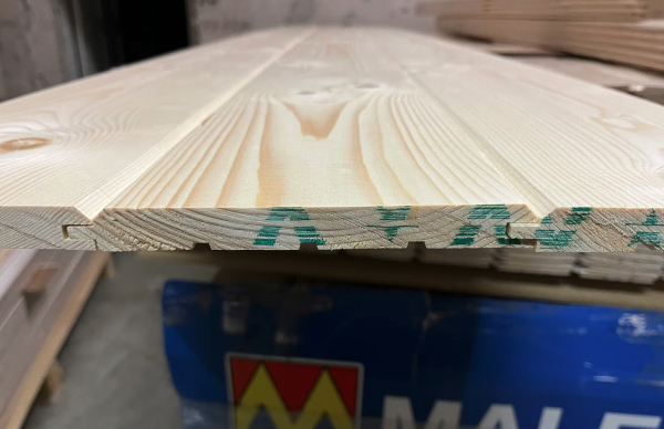 120m2 Hirsipaneeli KUUSI 17x169mm talouslaatu 756 metriä - Image 2