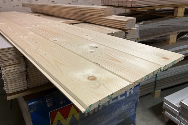 120m2 Hirsipaneeli KUUSI 17x169mm talouslaatu 756 metriä - Image 4