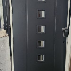 Ulko-ovi 11x21 Tumman harmaa 2-laatu